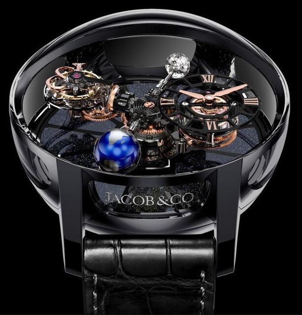 Review Jacob & Co ASTRONOMIA TOURBILLON BLACK CERAMIC ROSE GOLD MOVEMENT AT100.95.KN.SD.B Replica watch